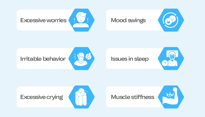 Most common symptoms of stress in teens include